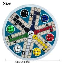 27 pièces Plateau de jeu 6 joueurs Grande taille 34cm/13,39 pouces - Comprend : 1 plateau de jeu rond, 24 dés 6 couleurs, 2 dés. Plateau de jeu de dés classique, convient pour 6 joueurs, avec pièces de jeu 6 couleurs - Soirée de jeu, Noël et Halloween - Échecs internationaux Piste rapide et plateau de jeu 6 joueurs - Plateau de jeu de dés classique avec pièces de jeu - Multicolore - Voir 9