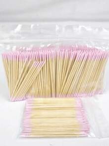 100/200/20支雙頭指甲油塗抹棒,小型雙頭眉毛彩妝塗抹工具,約100支/包(包裝選項1/2包) - 多色 - 查看 6