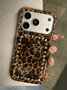時尚豹紋菱格紋手機殼，適用於 iPhone 17 Pro Max 17 Pro 17 16 Pro Max 16 Pro 16 15 Pro Max 15 Pro 15 14 13 12 11，可愛防震手機殼 - 豹紋 - 查看 2