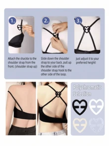 1pc Flower-Shaped Bra Strap Clip, Invisible Anti-Slip Bra Strap Fixing Buckle, Women's Lingerie Accessory, Invisible Anti-Slip Bra Strap Buckle, Suitable For Cross-Back Lingerie, Transparent Buckle, Anti-Slip - Multicolor - View 10