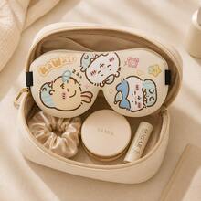 MINISO Chiikawa Usagi Antifaz para Dormir Temporada de Regreso a Clases Lindo Beige Anime Cubierta para Ojos para Mujeres Uso Diario Dormitorio Sueño Profundo Mañana Perezosa de Domingo Comodidad Nocturna - Beis - Ver 3