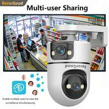 RecorGood 1080P WIFI Security Camera, Waterproof For Indoor/Outdoor Use, AI Auto Tracking, Smart Motion Detection Alert, Free APP, Built-In Intercom Button, Suitable For Elderly And Children - White - View 10