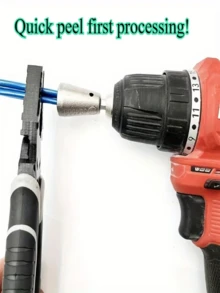 1 pieza Pelacables de taladro eléctrico de conexión rápida, con un diseño de vástago hexagonal de acero inoxidable duradero. Un conjunto de herramientas práctico específicamente para electricistas. Adecuado tanto para uso manual como eléctrico, conecta de manera eficiente y segura - A - Ver 6