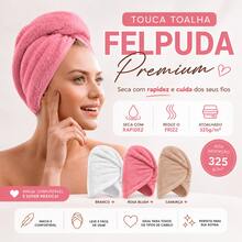 Touca Mágica Toalha Felpuda de Secagem Rápida - Visão 1