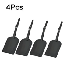 2/3/4/5/6/8Pcs Thickened Wear-Resistant PU Leather Luggage Name Tag With Metal Buckle Reinforced Adjustable Strap Travel Luggage Tag Essential For Business Trips And Checked Baggage, Can Write Information, Boarding Pass, Multiple Colors Available, Random Color - View 21