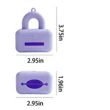 Waterproof Pet Waste Bag Holder, Lightweight Dog Poop Bag Dispenser For Leash, Lock-Shaped Silicone Pet Waste Bag Storage, Portable Dog Poop Bag Dispenser With Carabiner - View 3