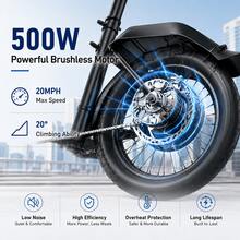 Dult Electric Bicycle, 500W Motor, 48V 15Ah Battery, 14-Inch Thick Tires, Top Speed Of 28 Miles Per Hour, Range Of 28 Miles, All-Terrain Electric Bicycle. - 加 - 查看 7