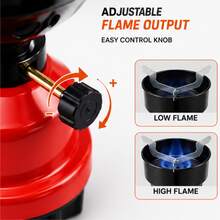 Portable Flame Gas Coal Lighter Burner Compatible With 190g Gas Cartridge - Black - View 5