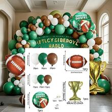 Baseball Theme Balloon Arch Set, Red Blue White Light Green Latex Balloons 18 Inch Baseball Foil Balloons Suitable For Sports Birthday Party Decoration - 如圖 - 查看 7