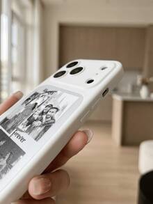 客製化黑白照片磁吸無線充電手機殼，適用 17 16 15 Pro Max，情侶家庭寵物照片手機殼，全鏡頭保護，17 Pro Max 背蓋，送給親友的獨特客製化禮物 - 白色 - 查看 6