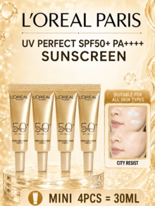 L’Oreal Paris L'Oreal Nueva Crema Aislante de Multi-Protección, Muestra 7ml, 4 piezas, SPF50+PA++++, Textura Ligera, No Grasosa, Frescura de Larga Duración, Adecuada para Todos los Tipos de Piel - Nueva crema solar multiprotección: protección externa e interna. - Ver 4