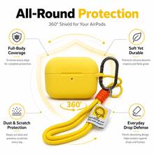 Cross-Border Hot-Selling Compatible With Airpods Protective Case Minimalist Style Handmade Braided Rope Contrast Color Lanyard Bluetooth Earphone Case - Yellow - View 2