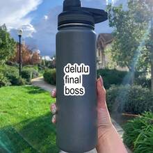 Delulu Final Boss "Delusional, Mental Imagination" Waterproof Vinyl Sticker - Durable Smooth Surface, Self-Adhesive Bumper Sticker, Suitable For Cars, Windows, Laptops, Trucks, Water Bottles - Multi-Purpose Durable Design, Car Sticker - Vinyl - View 6