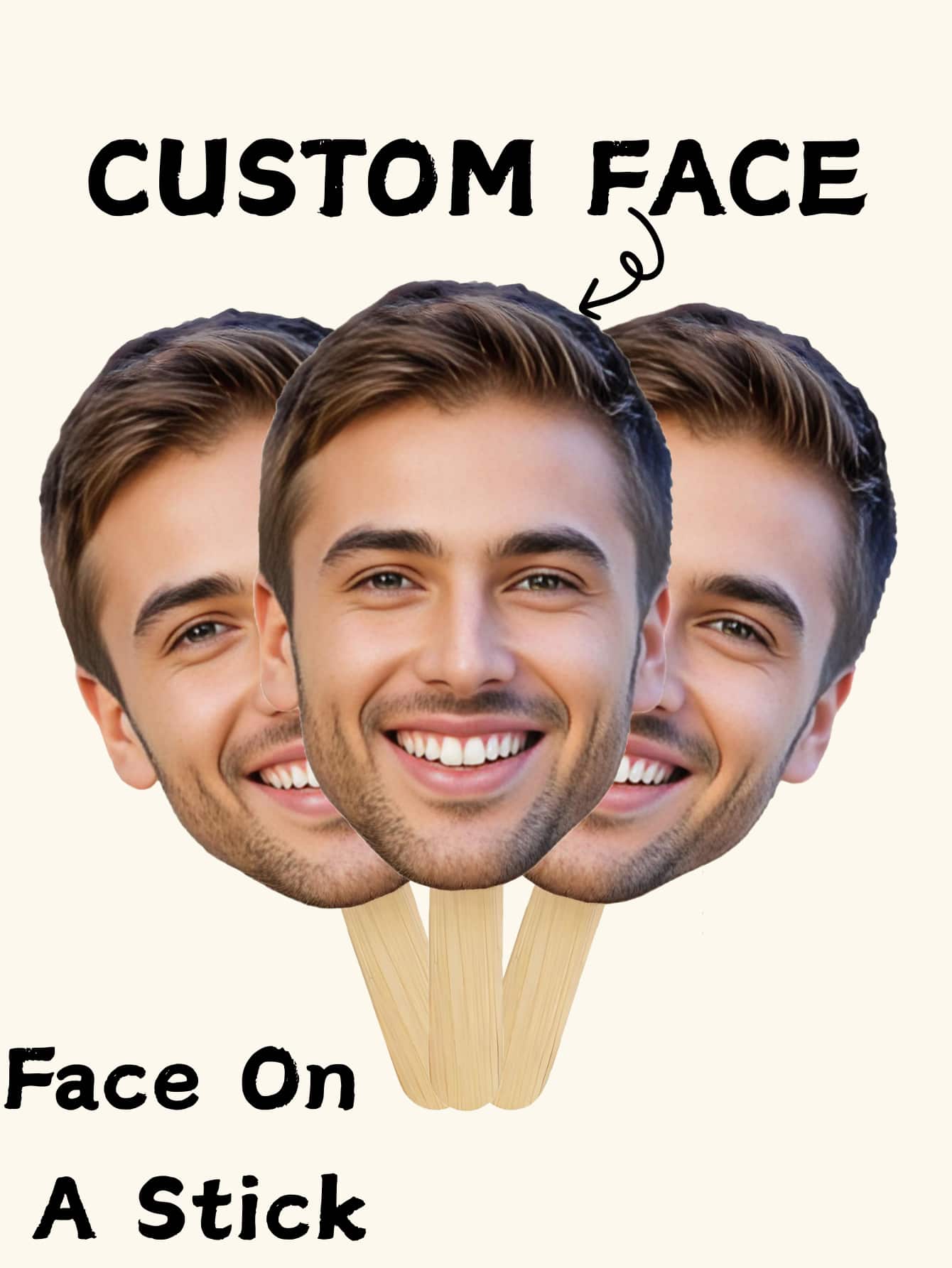 Personalized Custom Face Stick, Bachelor Party, Custom Head Stick, Big Head Stick, Birthday Party, Gift For Him/Her, Boyfriend,Girlfriend, Party Decor