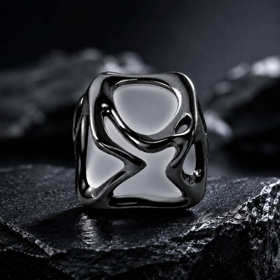 [1 Key] Fluid Metal Texture, Hollow Personalized Black Keycap, ABS+PC Material, Creative Keycap, Suitable For 61/64/68/75/84/87/98/104/108 Keys Mechanical Keyboard, Compatible With Cherry/Gateron MX Switches, High Quality Wear-Resistant Non-Fading Non-Oily, Suitable For Gift Or Personal Use, Hot-Swappable Keycap, High-Value Personalized Keycap, Keyboard DIY, Customized Keycap, Desktop Matching, Customized Keycap, Keycap Set, Gaming Keycap, Keyboard Accessories
