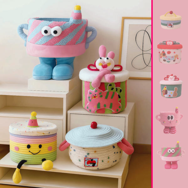 Multifunctional Storage Basket, Dopamine, Cute Creative Cartoon, Snack Toy Miscellaneous Box, Home Decor, Housewarming Ornament, Organizer Box, Storage Box