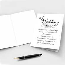 1pc Heartwarming Wedding Greeting Card For Bride And Groom, Newlywed Couple – Calligraphic Prayer Text Hand-Drawn Script Design, Spiritual Blessing Card, With Envelope - Multicolor - View 6