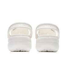 Crocs卡駱馳 Classic Platform Clog 雲朵 沙灘 厚底增高 透氣克駱格時尚休閒 洞洞鞋 4.1cm 女款 白色 - 白色 - 查看 3