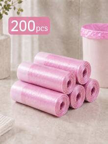 400Pcs Pink Drawstring Trash Bags – Rose Scented 4-5 Gallon Small Garbage Bags For Bathroom, Kitchen & Home Daily Use - A - View 11