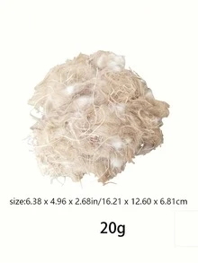 1pc Bird Nesting Material - Bird Nesting Pad, Hummingbird Nesting Material, Gold Wire Material, Finch Nesting Material, Parrot Nesting Material, Suitable For Bird Cages, Gardens And Tree Trunks, 40g - View 9