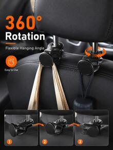 Universal Car Seat Back Hook, Multifunctional Mini Vehicle Interior Hanger, Compact Lightweight Simple Hook For Hanging Bags, Clothes And Daily Small Objects - A - View 7