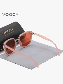 VOGGY 時尚極簡復古 UV400 太陽眼鏡，男女通用，適合運動、開車、戶外騎行、釣魚、度假旅行、派對裝飾道具禮物 - 彩色 - 查看 4