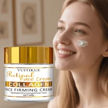 YUITIKUE 視黃醇膠原蛋白緊緻面霜 60g，抗老保濕乳霜，補水、緊緻肌膚並減少細紋，豐盈調理，打造光滑年輕膚質 - 60克 - 查看 7