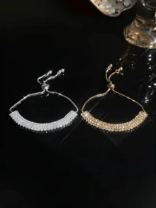 1pc Fashion Versatile Women's Jewelry Pull-Out Bracelet - Luxurious Women's Charm Jewelry, Suitable For Daily And Party Wear - Multicolor - View 1
