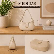 Bolsa Feminina de Ombro Feminina Elegante Casual Luxo Feminina - Marrom Caramelo - Visão 4