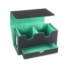 Card Box, Includes 2 Commander Display Stands, Holds Over 310 Cards, Comes With Dice Tray, Leather Material, Magnetic Design, Suitable For Collectible Card Games, - Multicolor - View 12