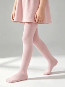 6 Pairs Girls' Knitted Tights, Cartoon Bear & Heart Pattern, Skin-Friendly & Breathable, Spring/Autumn Socks - Multicolor - View 6