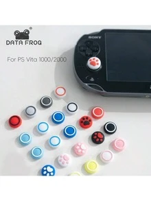 DATA FROG Juego de agarres de pulgar con forma de pata de gato y tapas de botones para PSVita 1000 2000, protección para el controlador de la consola - Ver 2