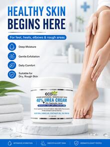 40% Urea Cream With 2% Salicylic Acid – Intensive Repair Moisturizer For Cracked Heels, Dry Hands, Scaly Elbows & Rough Knees – Enriched With Aloe Vera, Coconut Oil & Tea Tree Oil (113g) - Full Size - View 8