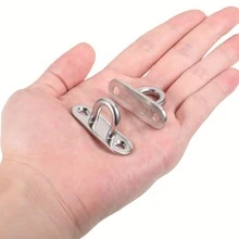 1Set/2/4Sets Heavy Duty Rectangular Pad Eye Ring Hook U-Shaped Design Screw Mount Hanging Bracket, Suitable For Hammocks, Fitness Equipment And Boat Deck Home Use - Multicolor - View 13