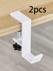1pc/2pcs Black/White Home Cabinet Hooks, Kitchen Hooks; Suitable For Hanging Tableware, Kitchen Gadgets And Utensils; Dorm Desk Hooks; Removable Hooks; Portable Kitchen Hooks; Multi-Functional Desk Hooks - Multicolor - View 18