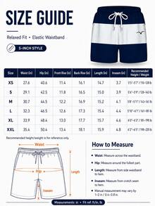 Pantalones cortos casuales de playa para vacaciones para hombre con estampado de bloques de color, cintura elástica con cordón, bolsillos inclinados y forro de malla - Blanco - Ver 6