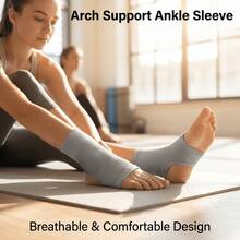 1 Pair Compression Ankle Socks - Unisex Knitted Sports Ankle Support Socks, Suitable For Yoga, Pilates, Daily Wear - Breathable Moisture-Wicking Yoga Socks - Multicolor - View 2