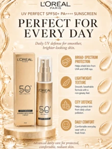 L’Oreal Paris 歐萊雅新多重防護隔離霜，正裝30ml，小樣15ml，SPF50+PA++++ 廣譜抵禦 UVA/UVB、質地輕薄不泛油、抵禦城市污染、持妝清爽，適合所有膚質日常通勤防曬、出門便攜補塗及護膚禮盒搭配 - 新多重防護隔離霜外禦內護 - 查看 8