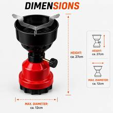 Portable Flame Gas Coal Lighter Burner Compatible With 190g Gas Cartridge - Blue - View 9