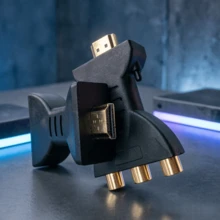 HDTV To 3 RCA Composite AV Adapter, Male To Female Audio Video Converter For TV Monitor, Plug And Play - View 1
