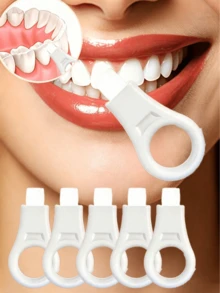 1/5/10/20 Disposable Nano Stain Removal Cotton Swabs - Suitable For Cleaning Coffee And Tea Stains; Essential Daily Oral Care Tool For Home And Travel, Dental, Teeth - 彩色 - 查看 1