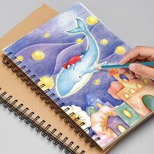 32K/A5/16K/A4/8K Spiral Bound Blank Sketchbook 60 Sheets 180GSM Classic Cover Loose Leaf For Sketching Journaling Notes Diary Suitable For Art Students - Single Piece - View 9