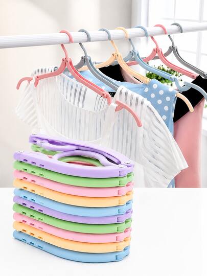 8/4/1pc Foldable Travel Hangers With Clips, Space-Saving Non-Slip Design, Pocket-Sized Portable Hooks, Suitable For Home, Travel, Back To School And Student Dorm Storage, Practical Organization Tool, Exquisite Gift For Birthday And Valentine's Day