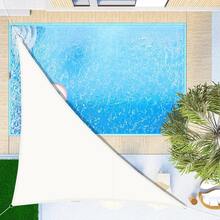 1pc Sun Shade Sail, 95% UV Blocking Right Triangle Shade Canopy Cover, Suitable For Patio, Backyard, Deck, Garden Outdoor - Multicolor - View 2