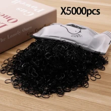 5000入彩色迷你橡皮髮圈附編髮工具，強力固定不傷髮，適用於馬尾，可拉伸、柔軟耐用，適合女性日常造型與美髮沙龍使用 - 彩色 - 查看 16