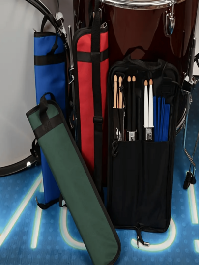 1pc Thickened Portable Drumstick Bag, 4 Pairs Capacity, Hand-Carried And Shoulder-Carried Drumstick Case