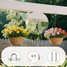1Set/2/4Sets Heavy Duty Rectangular Pad Eye Ring Hook U-Shaped Design Screw Mount Hanging Bracket, Suitable For Hammocks, Fitness Equipment And Boat Deck Home Use - Multicolor - View 7