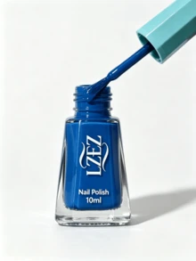 1 Bottle Water-Based Nail Polish - LZEZ - New 10ml No-Bake Peel-Off Long-Lasting Quick-Dry Nail Oil Gentle Color Series Water-Based Nail Polish Peel-Off Quick-Dry Daily Versatile - Blue - View 4