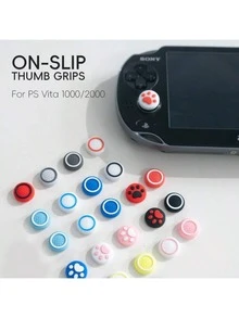 DATA FROG Juego de agarres de pulgar con forma de pata de gato y tapas de botones para PSVita 1000 2000, protección para el controlador de la consola - Ver 5