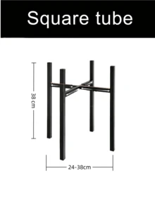 1pc Cross-Shaped Adjustable Plant Stand, Detachable Flower Pot Stand, Indoor Plant Pot Holder, Perfect For Indoor Decor, Home Decor, Room Decor And Home Decorations - Black - View 5